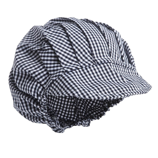 Whites Peaked Unisex Hat Blue and White Check