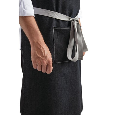 Southside Bib Apron Denim Black