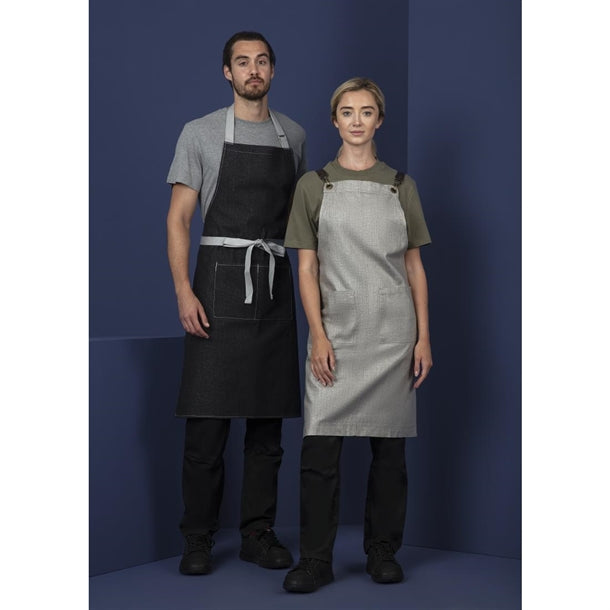 Southside Bib Apron Denim Black