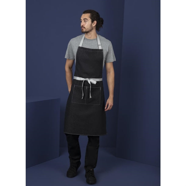 Southside Bib Apron Denim Black