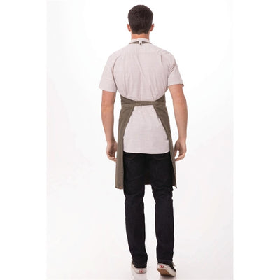 Chef Works Urban Dorset Antique Bib Apron Earth Brown