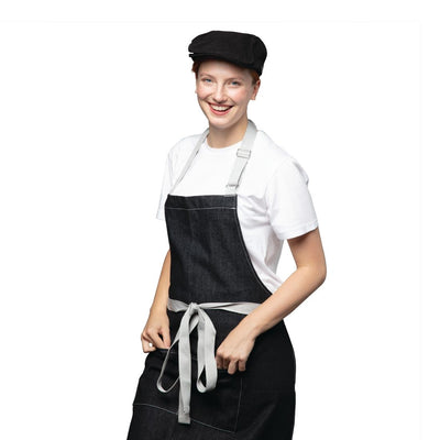 Chef Works Rockford Pigment Dye Canvas Flat Cap Steel Grey S-M