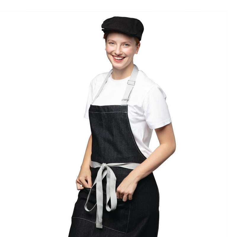 Chef Works Rockford Pigment Dye Canvas Flat Cap Steel Grey S-M