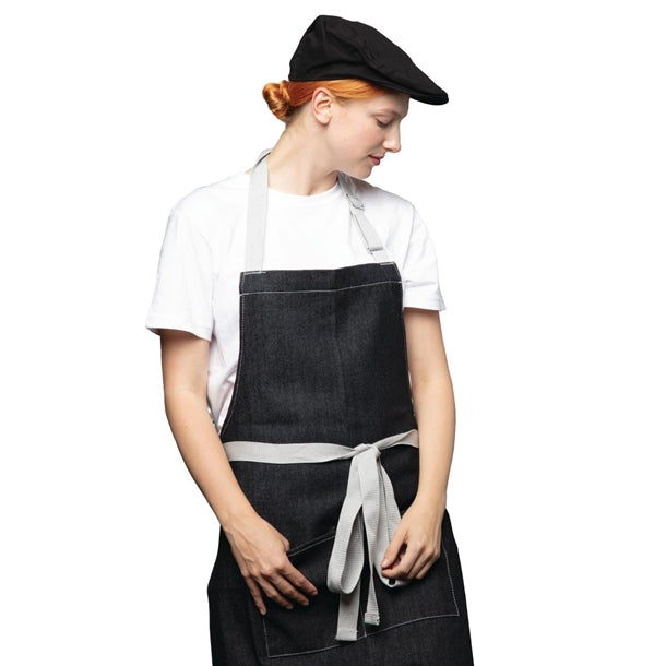 Chef Works Rockford Pigment Dye Canvas Flat Cap Steel Grey S-M