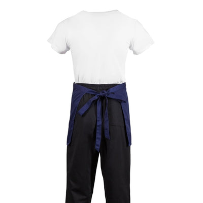 Whites Short Bistro Apron Navy Blue