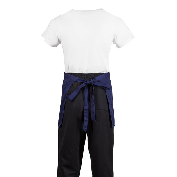 Whites Short Bistro Apron Navy Blue