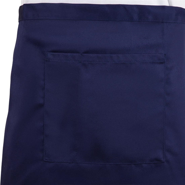 Whites Short Bistro Apron Navy Blue