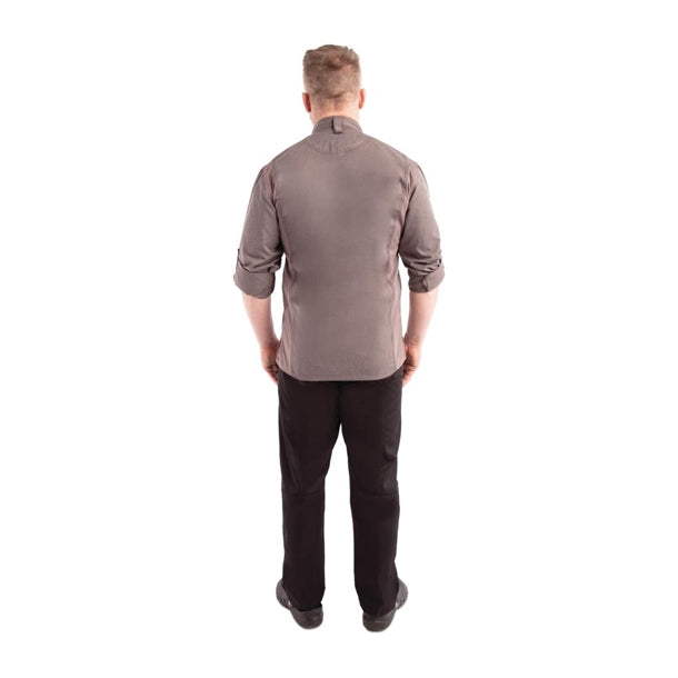 Chef Works Hartford Lightweight L/S Zipper Coat Graphite Size S