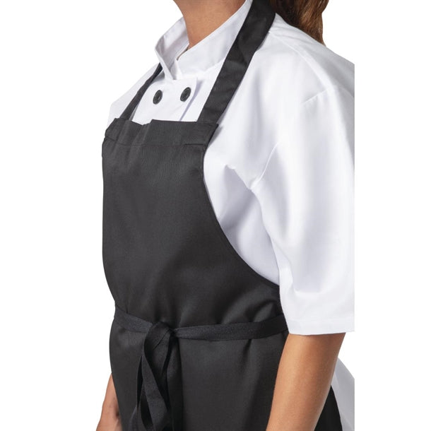 Nisbets Essentials Bib Aprons Polycotton Black (Pack of 2)