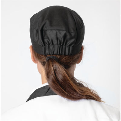 Nisbets Essentials Chef Skull Caps Black (Pack of 2)
