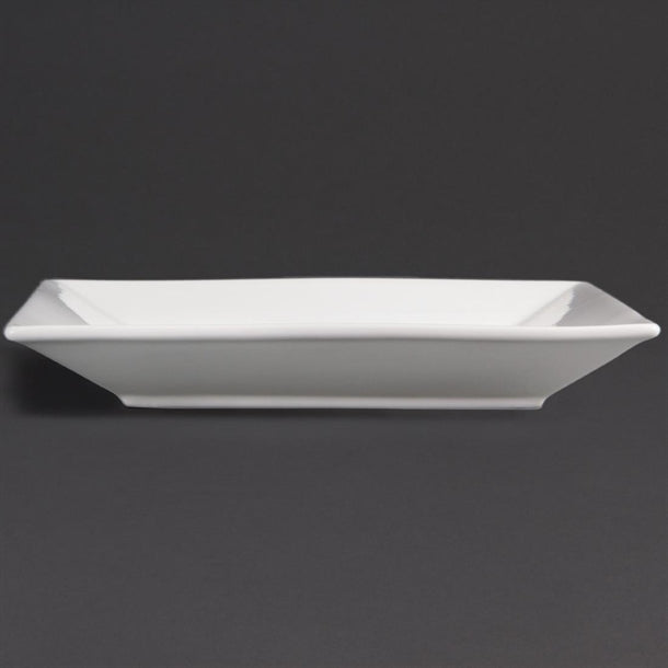 Olympia Whiteware Square Plates Wide Rim 250mm (Pack of 6)
