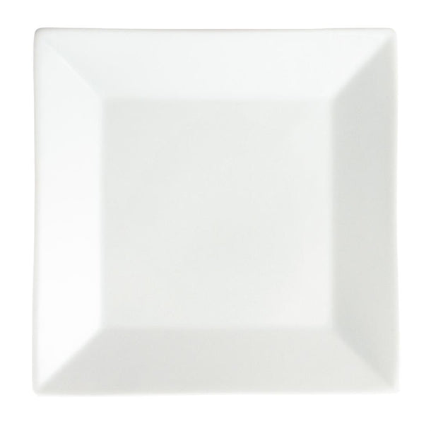 Olympia Whiteware Square Plates Wide Rim 250mm (Pack of 6)