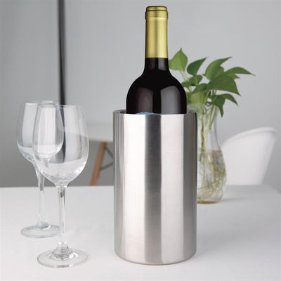 Olympia Brushed Stainless Steel Wine And Champagne Cooler