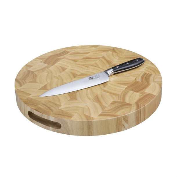 Vogue Round Wooden Chopping Board