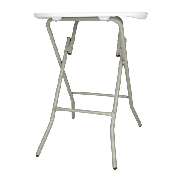 Bolero Round Poseur Folding Table White 800mm (Single)