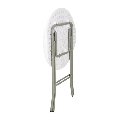 Bolero Round Poseur Folding Table White 800mm (Single)