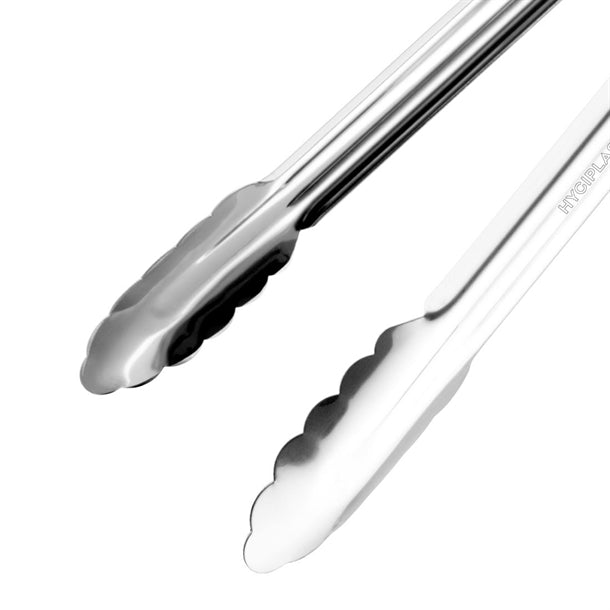 Hygiplas Colour Coded Red Serving Tongs 11"