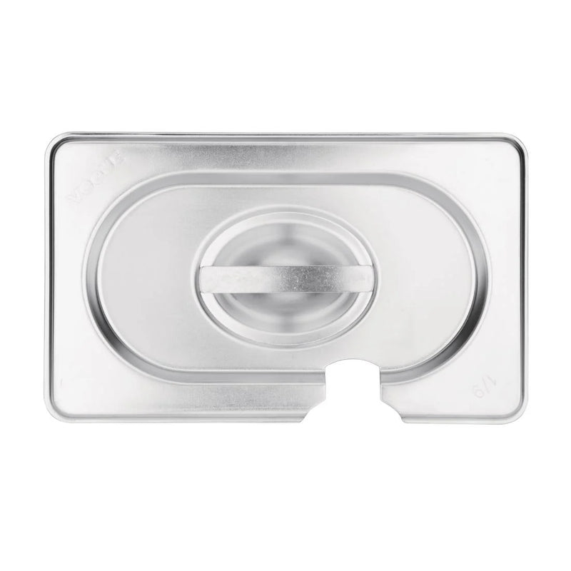 Vogue Stainless Steel 1-9 Gastronorm Notched Lid