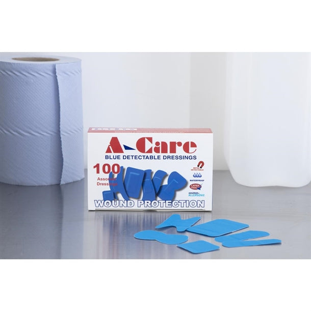 A-care Blue Assorted Plasters (Pack of 100)