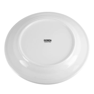 Olympia Whiteware Wide Rimmed Plates 250mm (Pack of 12)