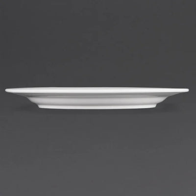 Olympia Whiteware Wide Rimmed Plates 280mm (Pack of 6)