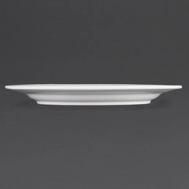 Olympia Whiteware Wide Rimmed Plates 280mm (Pack of 6)