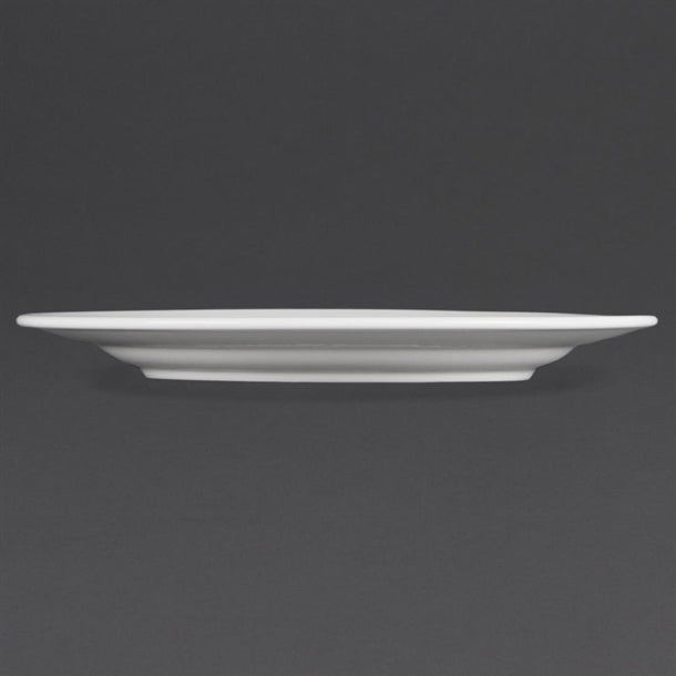 Olympia Whiteware Wide Rimmed Plates 310mm (Pack of 6)