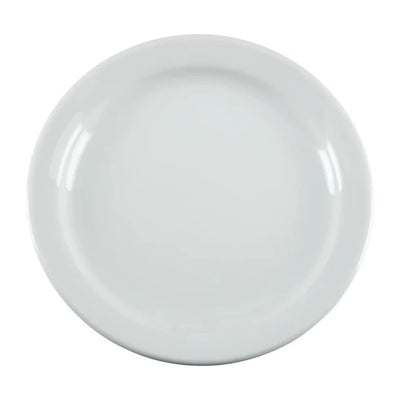 Olympia Whiteware Narrow Rimmed Plates 180mm (Pack of 12)