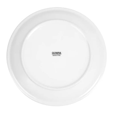 Olympia Whiteware Narrow Rimmed Plates 250mm (Pack of 12)