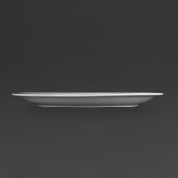 Olympia Whiteware Narrow Rimmed Plates 280mm (Pack of 6)