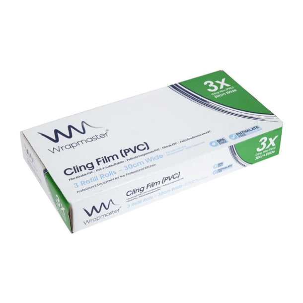 Wrapmaster Cling Film 300mm x 100m (Pack of 3)