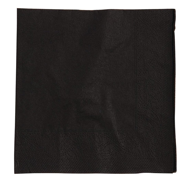Cocktail Napkins Black 250mm (Pack of 2000)