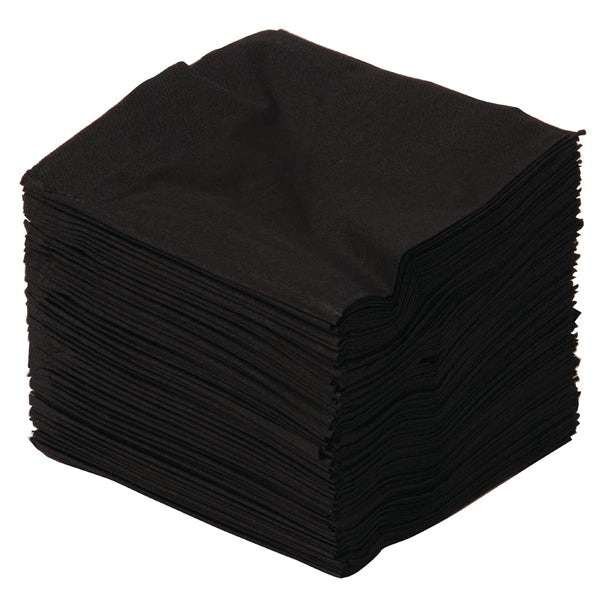 Cocktail Napkins Black 250mm (Pack of 2000)