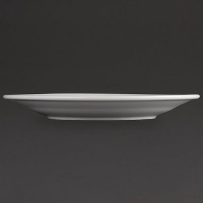 Olympia Athena Wide Rimmed Plates 202mm White (Pack of 12)