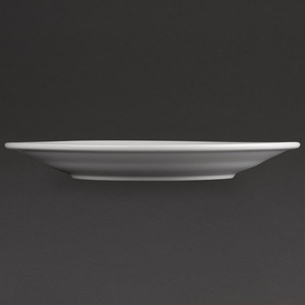 Olympia Athena Wide Rimmed Plates 202mm White (Pack of 12)