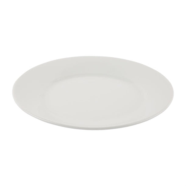 Olympia Athena Wide Rimmed Plates White 254mm (Pack of 12)