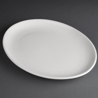 Olympia Athena Hotelware Oval Coupe Plates 254 x 197 mm (Pack of 12)