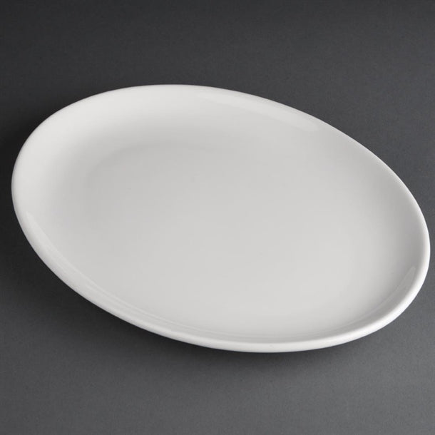 Olympia Athena Hotelware Oval Coupe Plates 254 x 197 mm (Pack of 12)