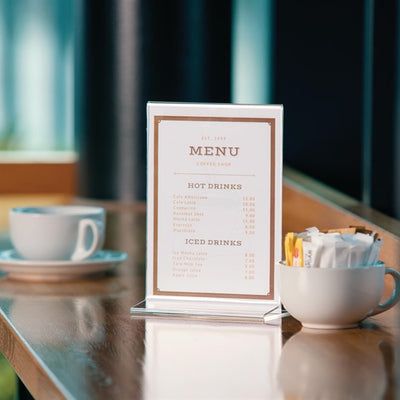 Olympia Upright Acrylic Menu Holder A5