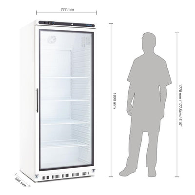 Polar C-Series Upright Display Fridge 600Ltr White