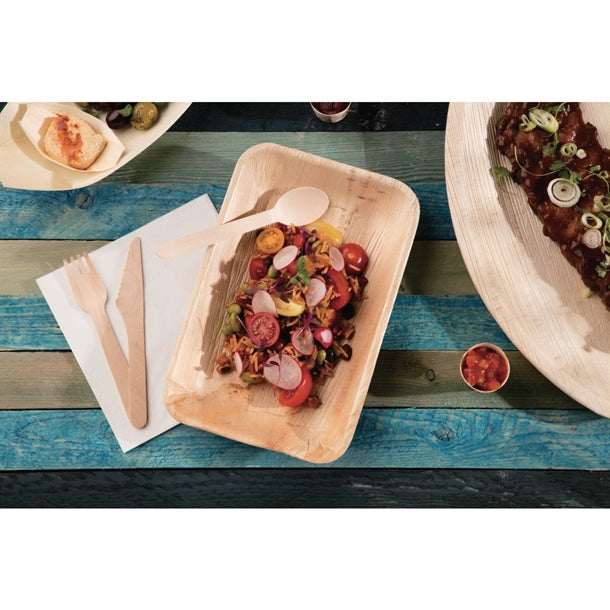 Fiesta Green Biodegradable Disposable Wooden Knives (Pack of 100)