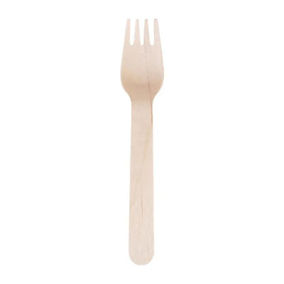 Fiesta Green Biodegradable Disposable Wooden Forks (Pack of 100)