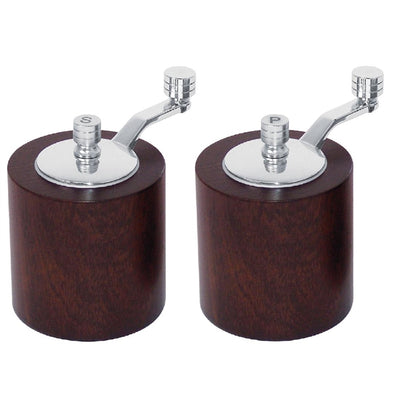 Olympia Dark Wood Salt and Pepper Mill Grinder Set