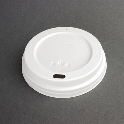 Fiesta Disposable Coffee Cup Lids White 340ml - 12oz and 455ml - 16oz (Pack of 1000)