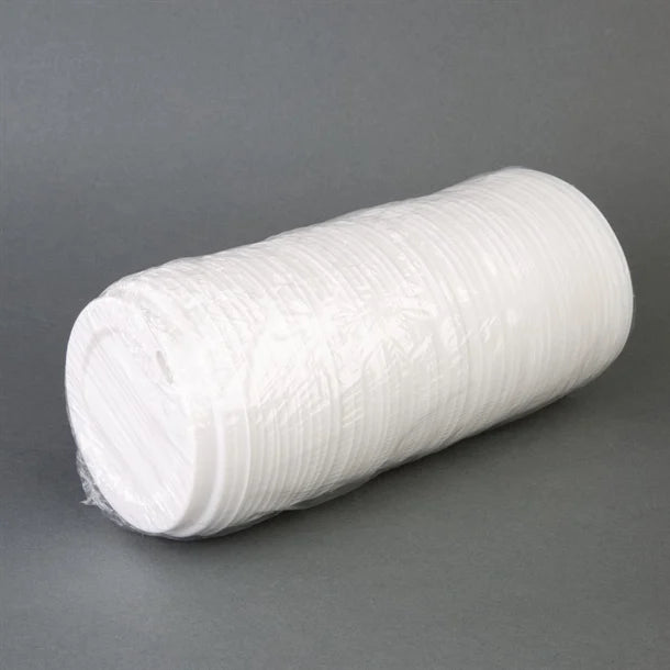Fiesta Disposable Coffee Cup Lids White 340ml - 12oz and 455ml - 16oz (Pack of 1000)