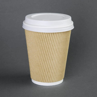 Fiesta Disposable Coffee Cup Lids White 225ml - 8oz (Pack of 50)