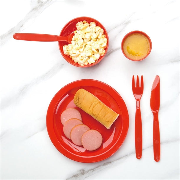 Olympia Kristallon Polycarbonate Plates Red 230mm (Pack of 12)