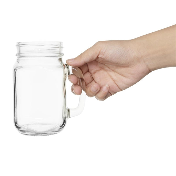 Olympia Handled Mason Jar 450ml (Pack of 12)