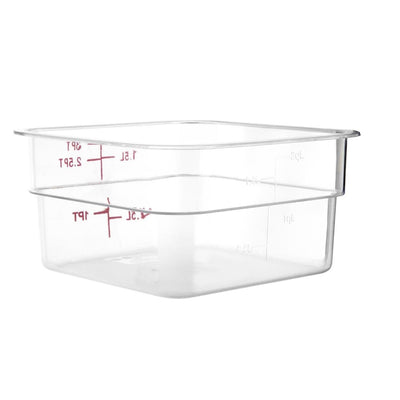 Vogue Polycarbonate Square Storage Container 1.5Ltr