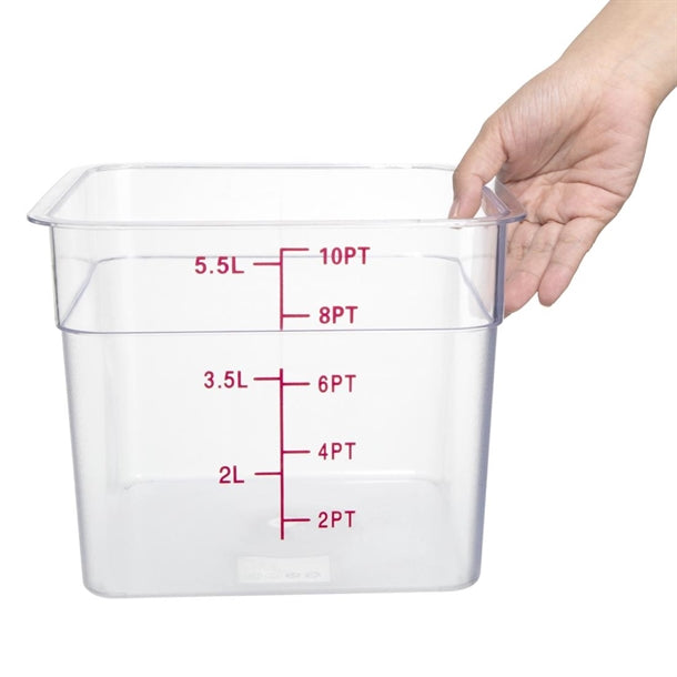 Vogue Polycarbonate Square Storage Container 7Ltr
